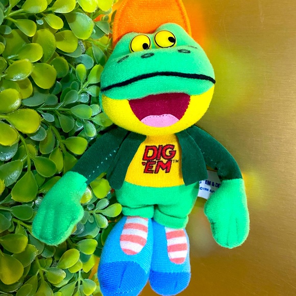 KELLOGGS DIG EM FROG VINTAGE 1998 HONEY SMACKS CEREAL PLUSH 6” - Picture 4 of 10